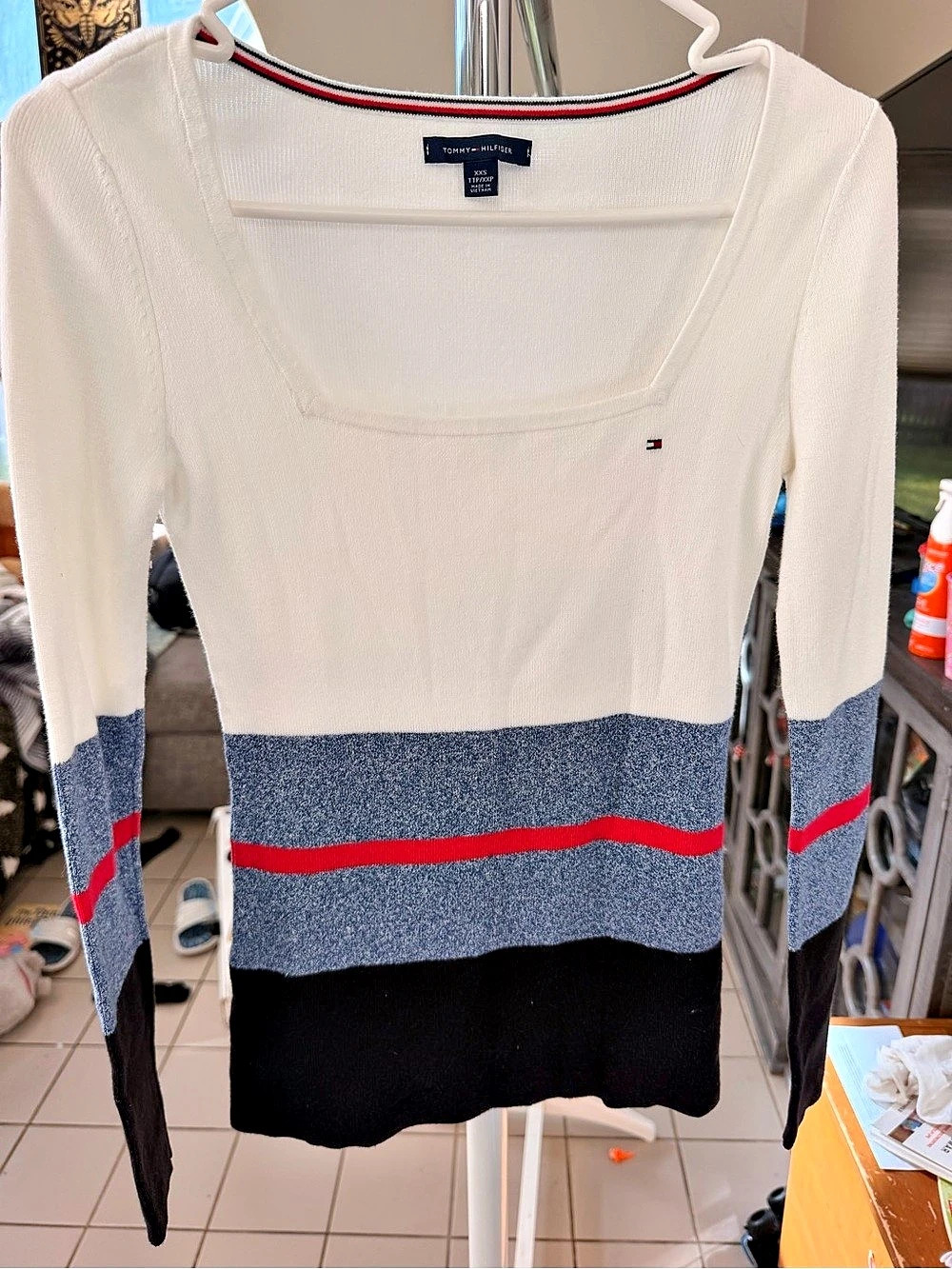 Vintage Tommy Hilfiger Color Block Sweater Size XXS